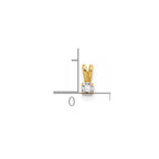 14k Tiny 2.5mm CZ Childrens Pendant