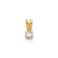14k Tiny 2.5mm CZ Childrens Pendant