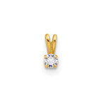 14k Tiny 2.5mm CZ Childrens Pendant
