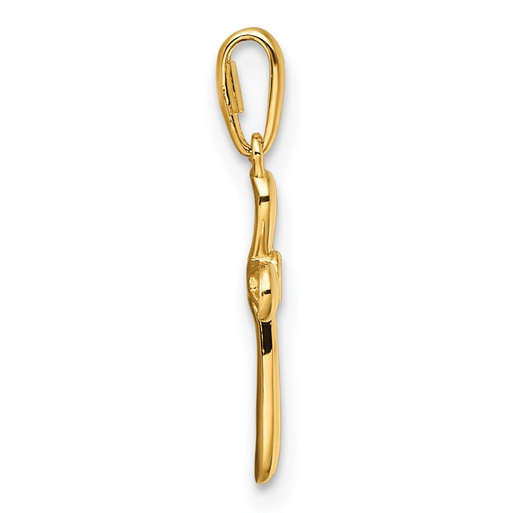 14k CZ Cross Childrens Pendant