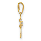 14k Fancy CZ Cross Childrens Pendant