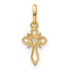 14k Fancy CZ Cross Childrens Pendant