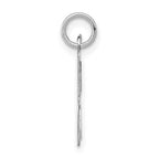 14KW White Gold Script Letter H Initial Charm
