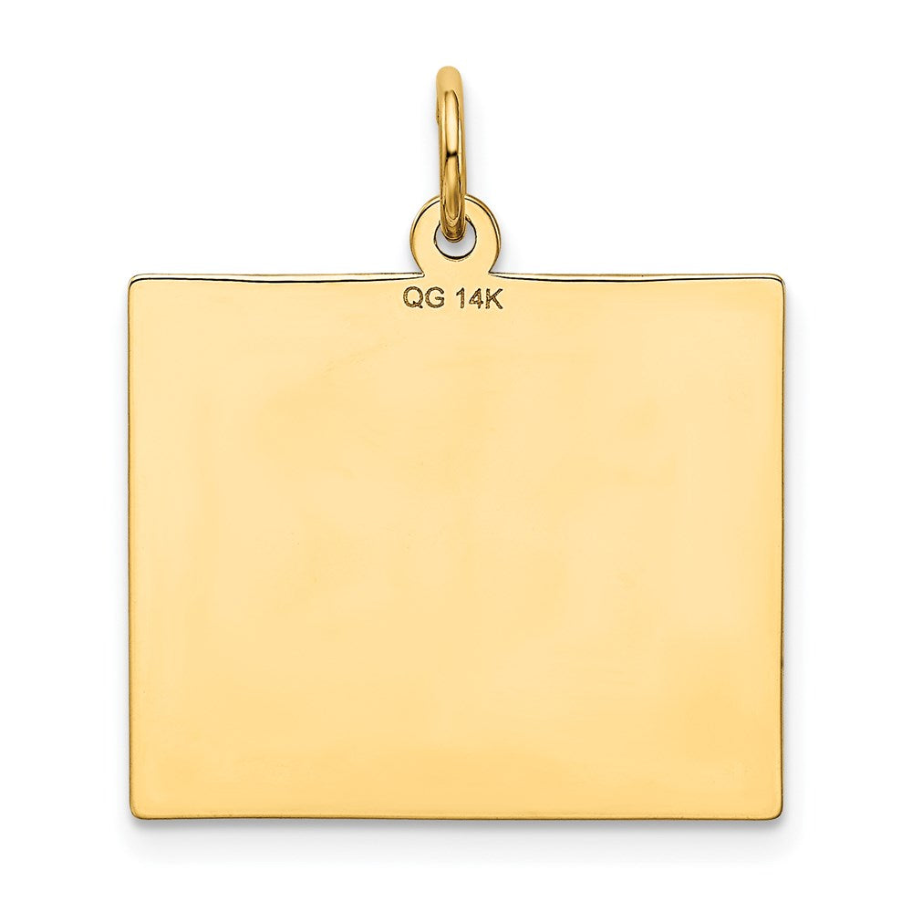 14k Thursday the First Day Engravable Calendar Pendant