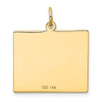 14k Friday the First Day Engravable Calendar Pendant