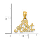 14k #1 AUNT Pendant