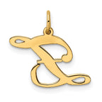 14K Medium Fancy Script Letter Z Initial Charm