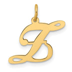 14K Medium Fancy Script Letter Z Initial Charm