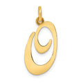 14k Large Fancy Script Letter O Initial Charm