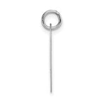 14k White Gold Large Fancy Script Letter V Initial Charm