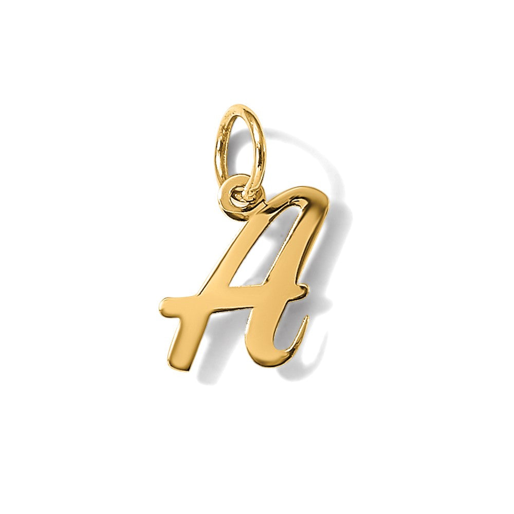 14k Small Script Letter A Initial Charm