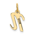 14k Small Script Letter N Initial Charm