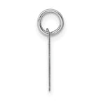 14k White Gold Small Script Letter P Initial Charm