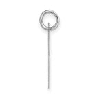 14k White Gold Large Script Letter S Initial Charm