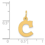 14k Small Block Letter C Initial Charm
