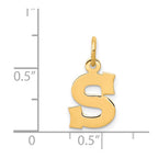 14k Small Block Letter S Initial Charm