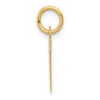 14k Small Block Letter W Initial Charm