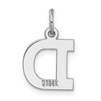 14KW Small Block Letter D Initial Charm