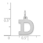 14KW Small Block Letter D Initial Charm
