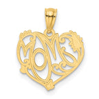 14k and White Rhodium MOM Pendant