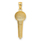 14k and White Rhodium Microphone Pendant