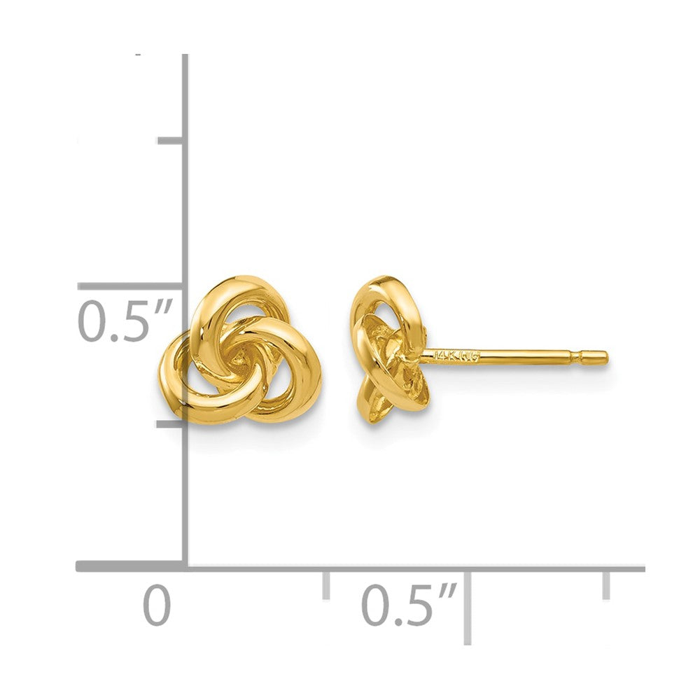 14k Trinity Knot Post Earrings