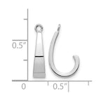 14k White Gold J-Hoop Earring Jackets