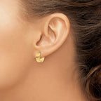 14k 5x10mm Polished Hoop Earrings