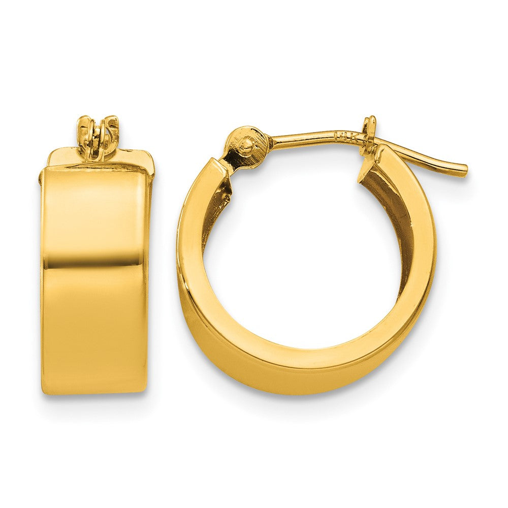 14k 5x10mm Polished Hoop Earrings