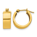 14k 5x10mm Polished Hoop Earrings
