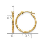 14k Twist Hoop Earrings
