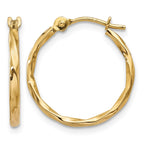 14k Twist Hoop Earrings