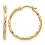 14k Twist Hoop Earrings