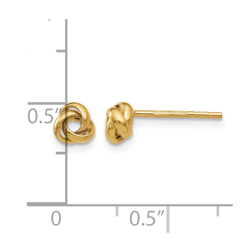 14k 5mm Polished Love Knot Post Earrings
