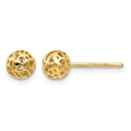 14K 5.5mm Fancy Pierced Ball Post Earrings