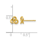 14k Polished Small Trinity Knot Post Earrings