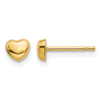 14k Polished Heart Post Earrings