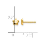 14k Polished Small Star Post Earrings
