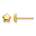 14k Polished Small Star Post Earrings