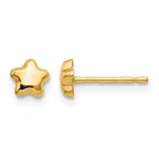 14k Polished Small Star Post Earrings