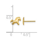 14k Polished Horse Post Earrings