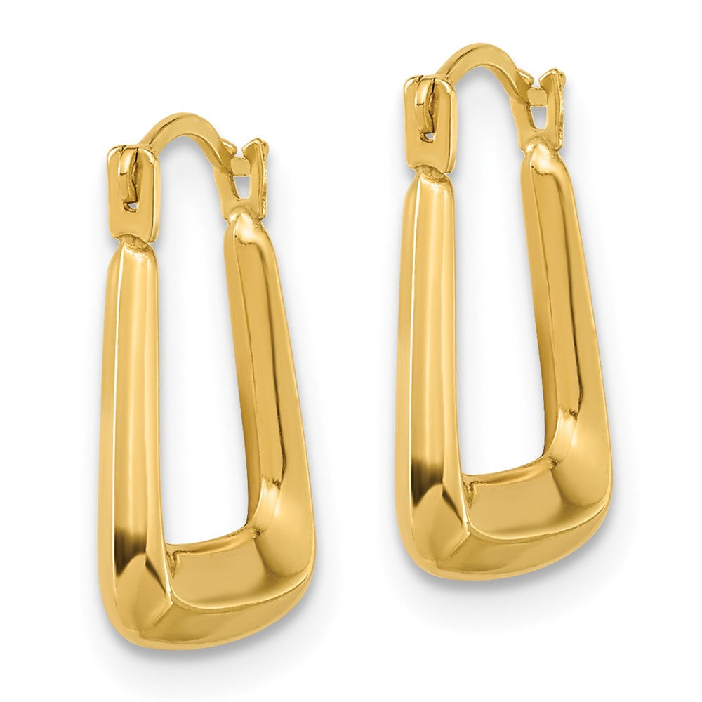 14k 2.5x15mm Polished Hollow Fancy Hoop Earrings