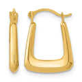 14k 2.5x15mm Polished Hollow Fancy Hoop Earrings