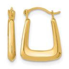14k 2.5x15mm Polished Hollow Fancy Hoop Earrings