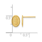 14k Polished Small Our Lady of Guadalupe Post Earrings