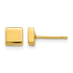 14k Polished 4.5mm Square Post Earrings
