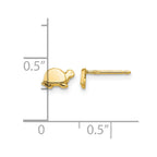 14k Polished Mini Turtle Post Earrings