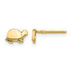 14k Polished Mini Turtle Post Earrings