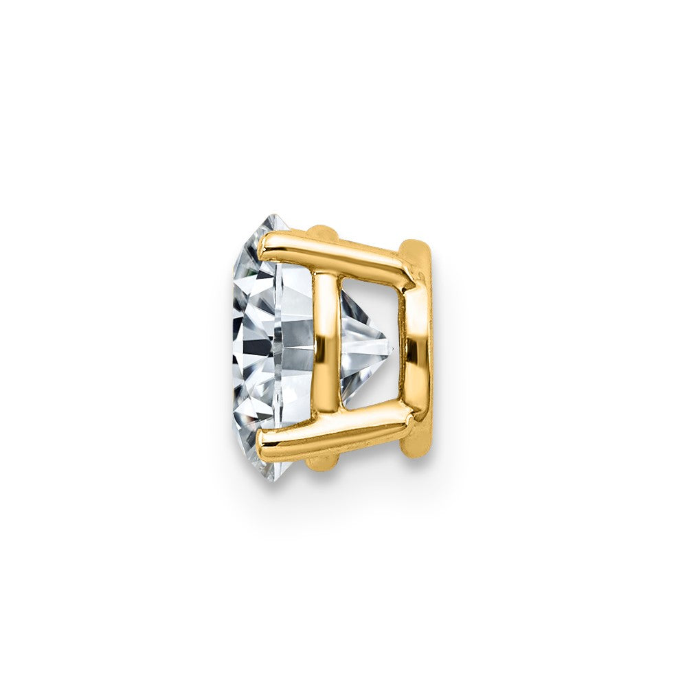 14ky 1ct. 6.5mm Round G H I True Light Moissanite Solitaire Necklace