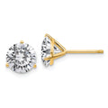 14ky 3ct. 7.5mm Round J-K Color Moissanite Earrings